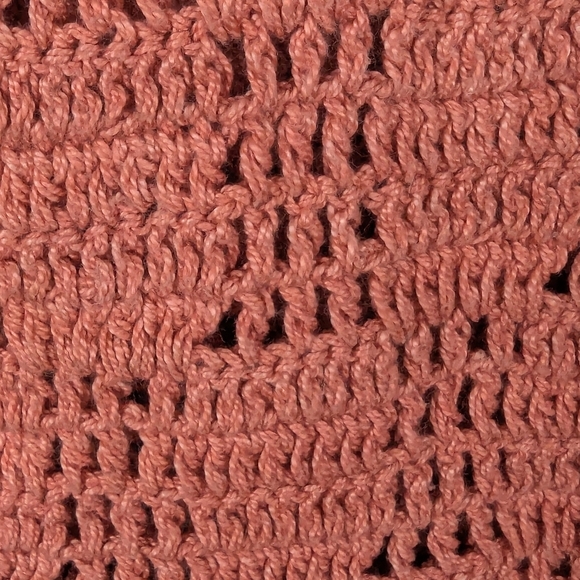 Fruit Phool Size Medium Crocheted Sweater Vest In Country Pink/Mauve Vintage - Picture 3 of 12
